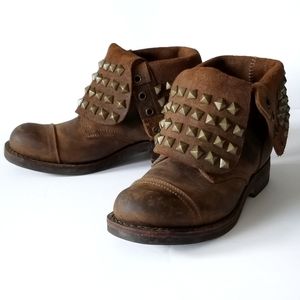 Jeffrey Campbell | Fold Over Studded Combat Boots US 7